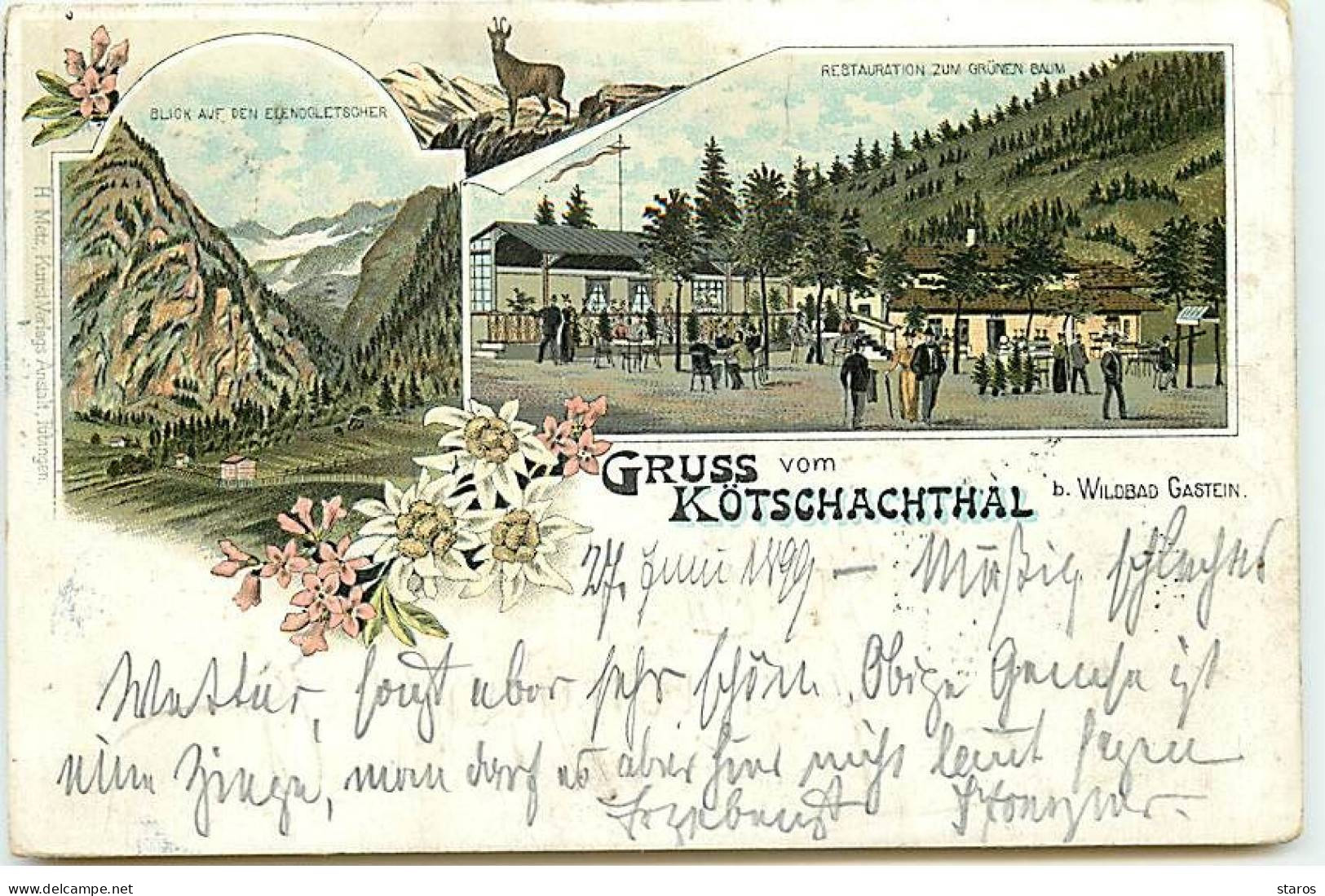 Autriche - Gruss Aus KOTSCHACHTHAL - Blic Auf Den Elendgletscher ... 1899 - Bad Gastein