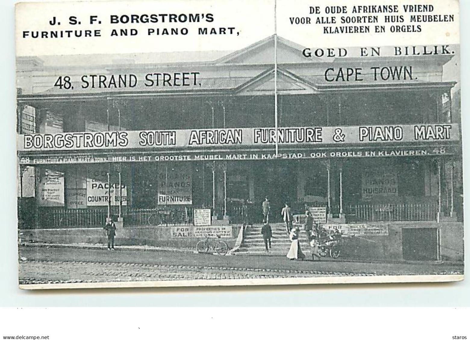 AFRIQUE DU SUD - J.S.F. Borgstrom's Furniture And Piano Mart - Strand Street Cape Town - Zuid-Afrika