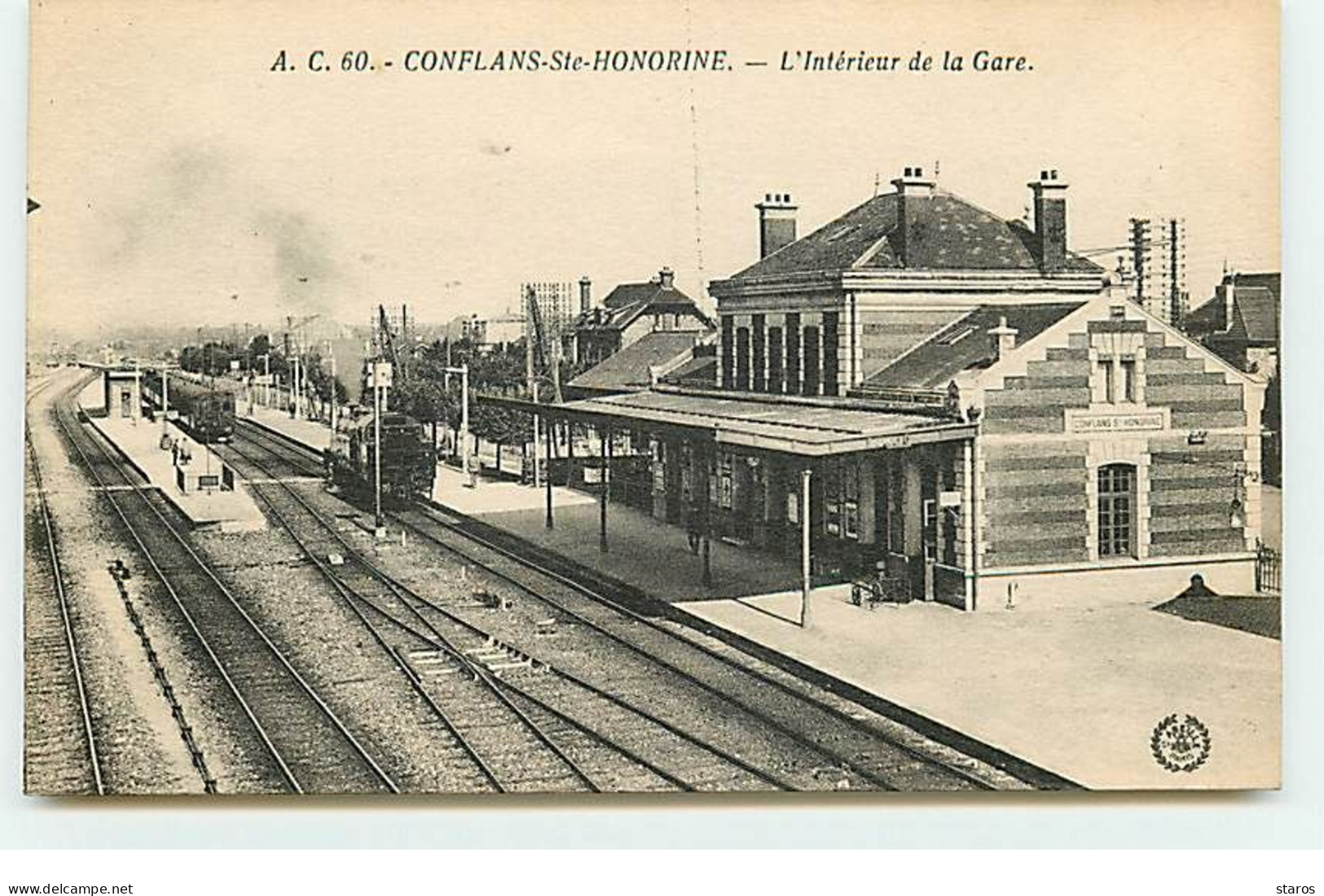 CONFLANS SAINTE-HONORINE - L'Intérieur De La Gare - Trains - Conflans Saint Honorine