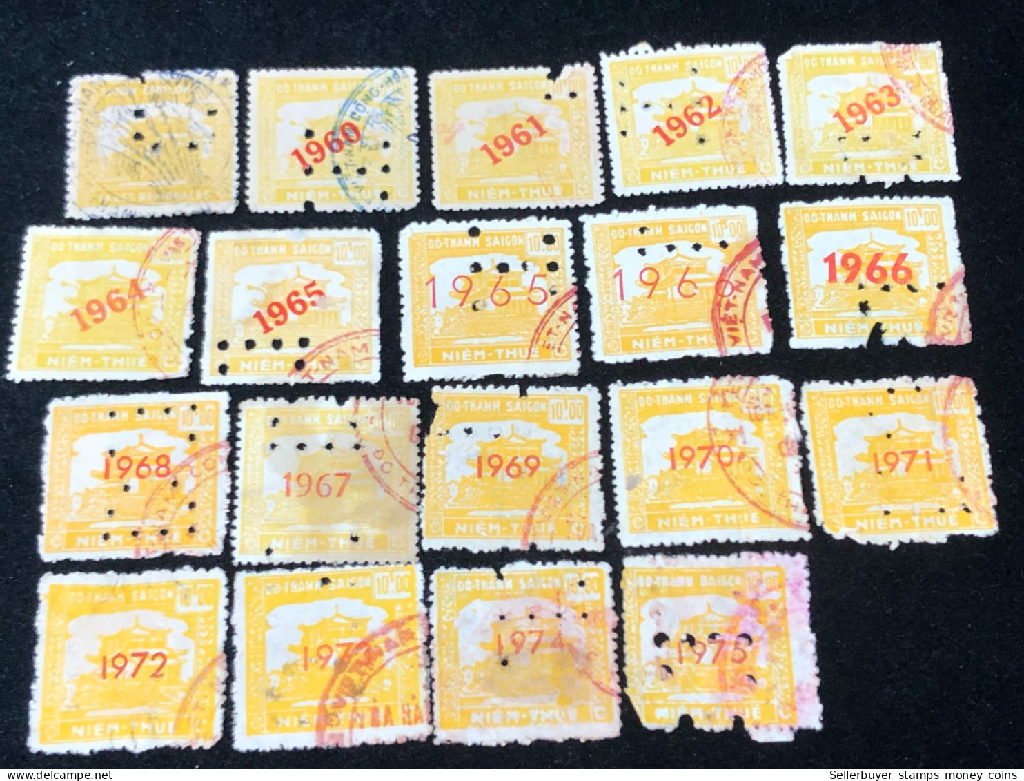 Vietnam South Wedge Before 1975( Wedge Has Been Used ) 19 Pcs 19 Stamps Quality Good - Collections