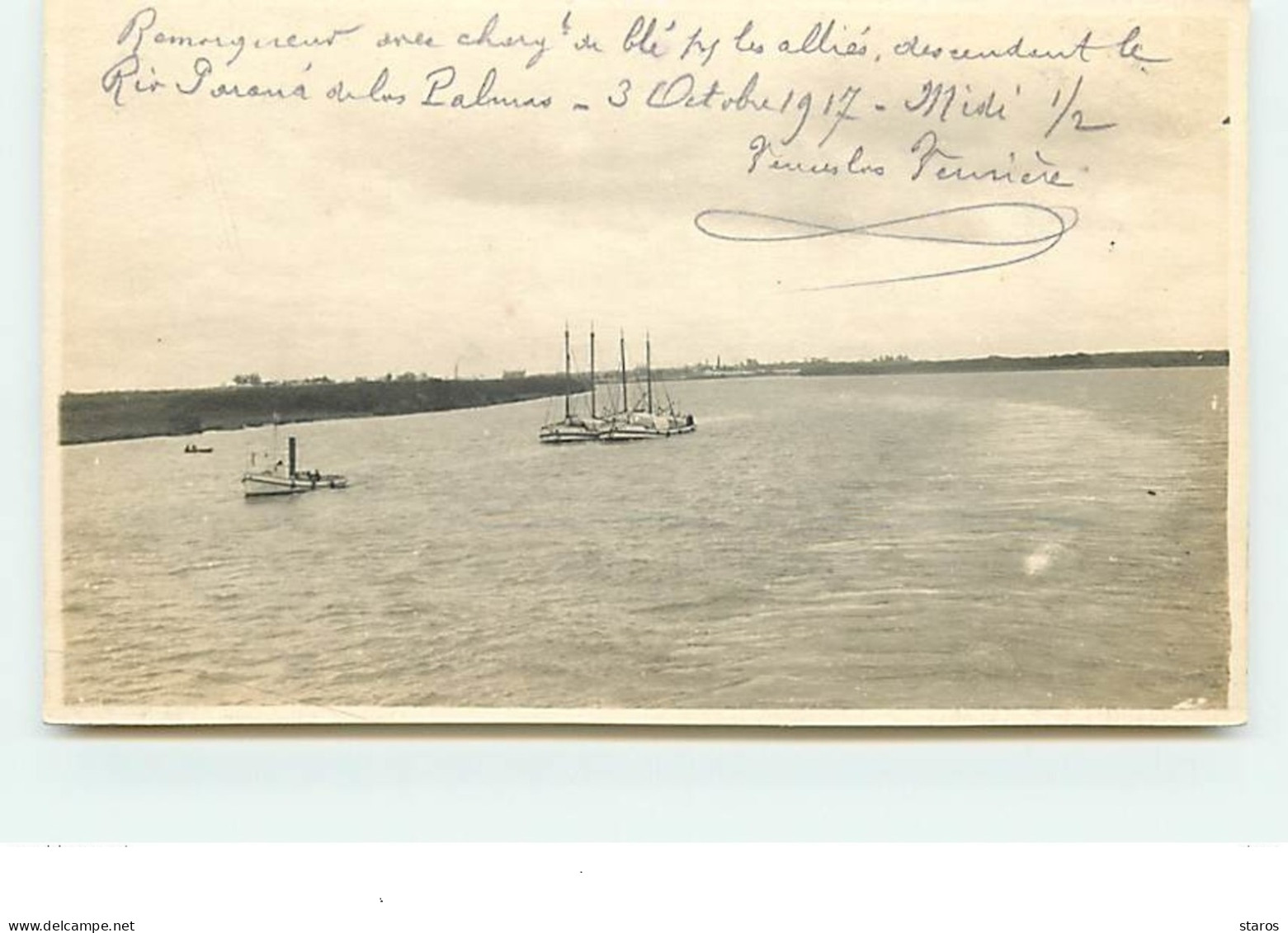 ARGENTINE - Remorqueur ... Descendant Le Rio Parana De Los Palmas - Argentinien