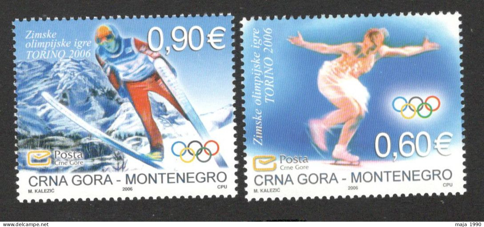 MONTENEGRO - MNH SET - SPORT - WINTER OLYMPIC GAMES, TURIN, ITALY - 2006. - Montenegro