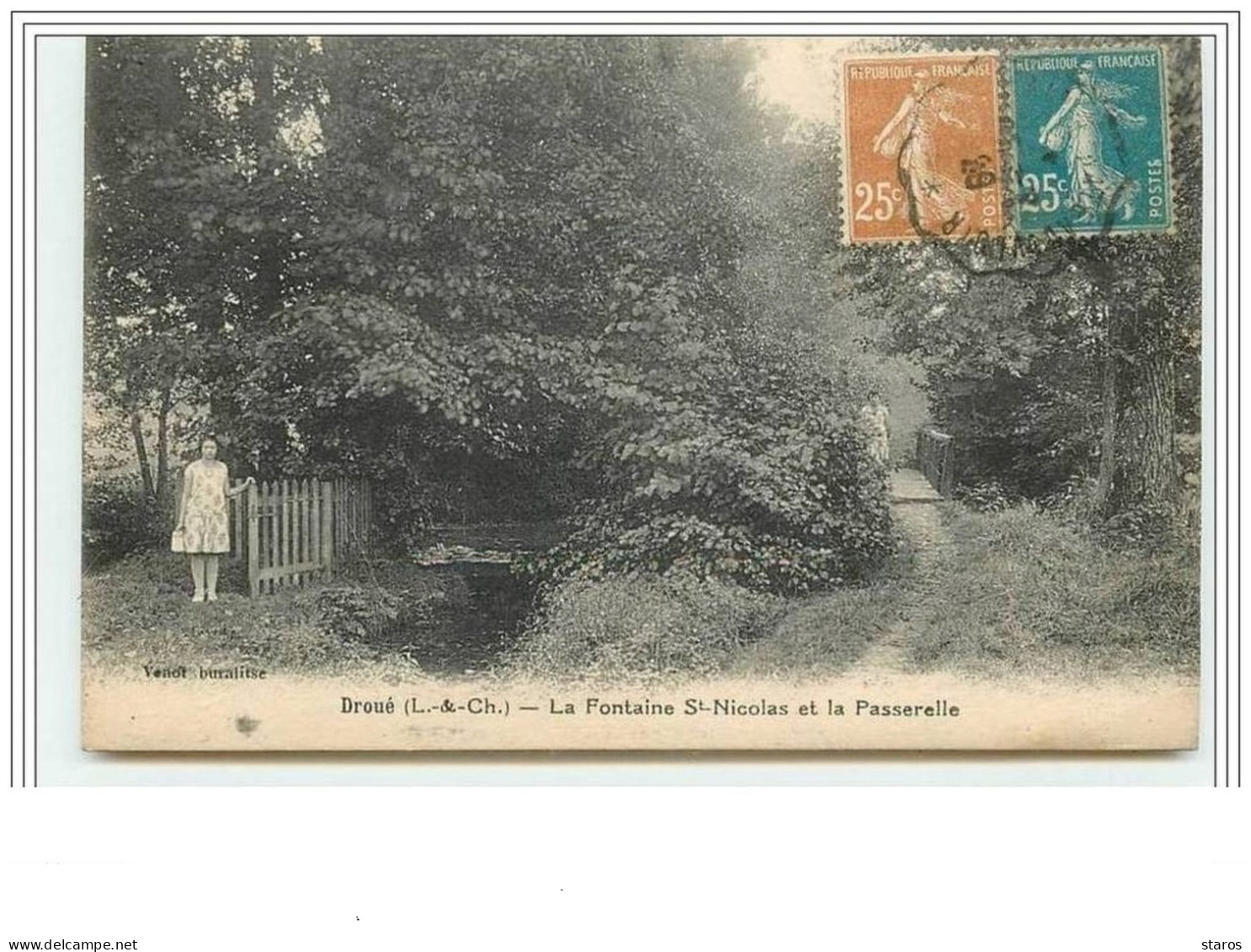 DROUE La Fontaine St.Nicolas Et La Passerelle - Droue