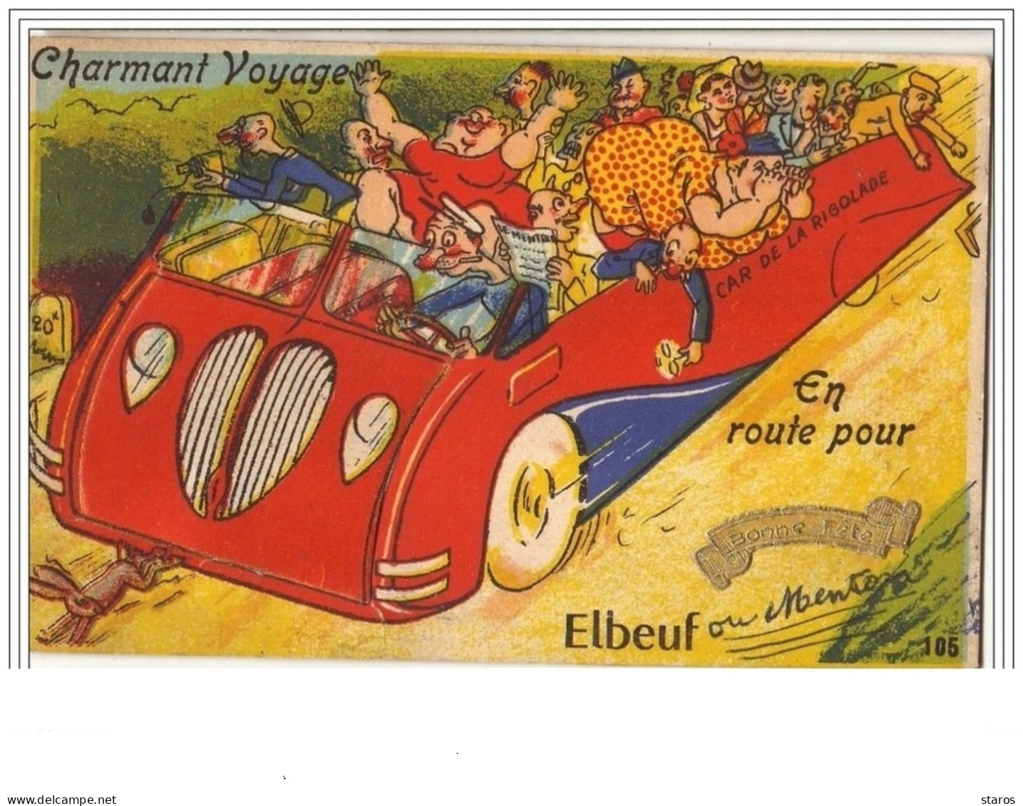 Charmant Voyage En Route Pour ELBEUF (carte à Système) - Elbeuf