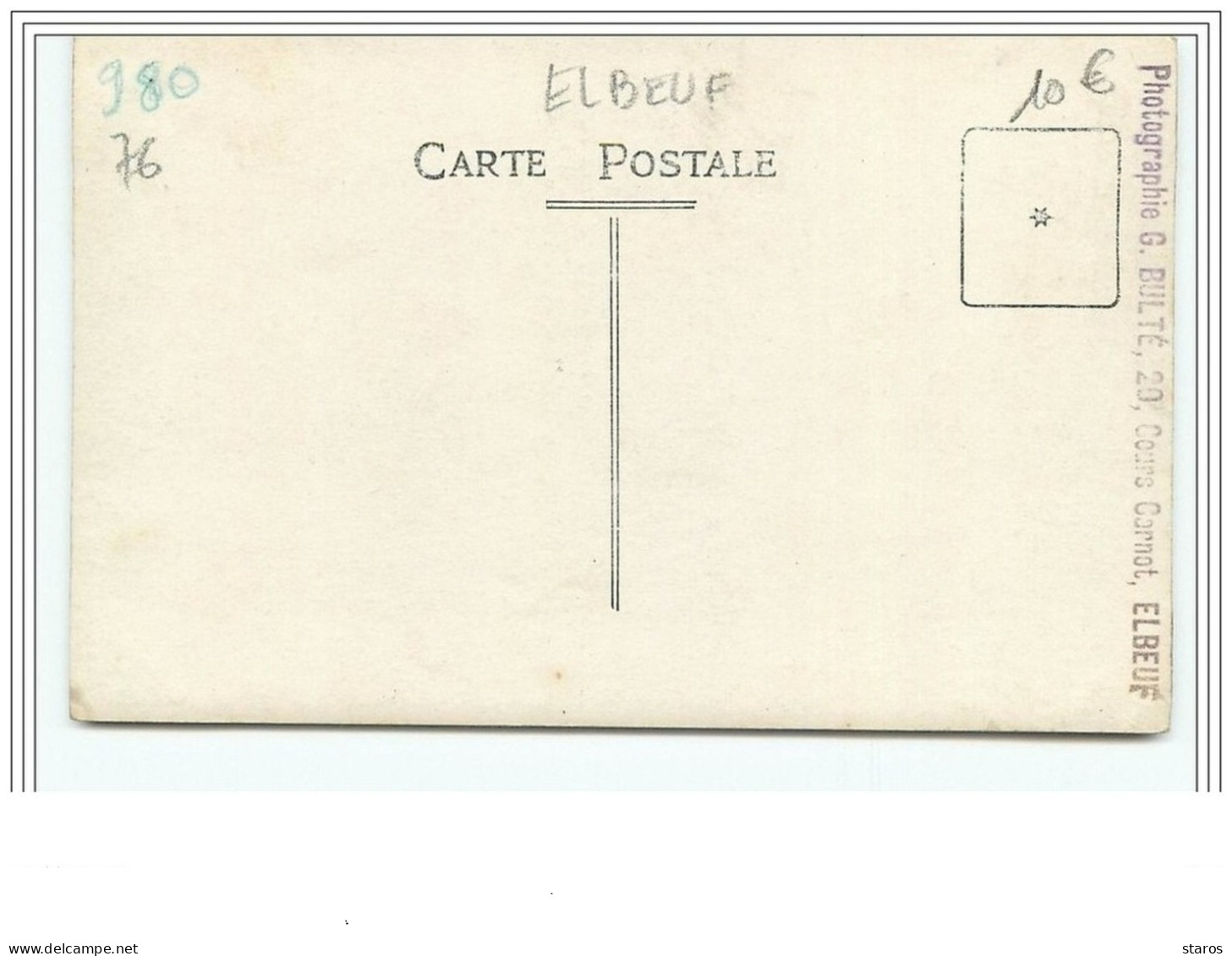 Carte-Photo De Militaire Photographie G. BULTE à ELBEUF - Elbeuf