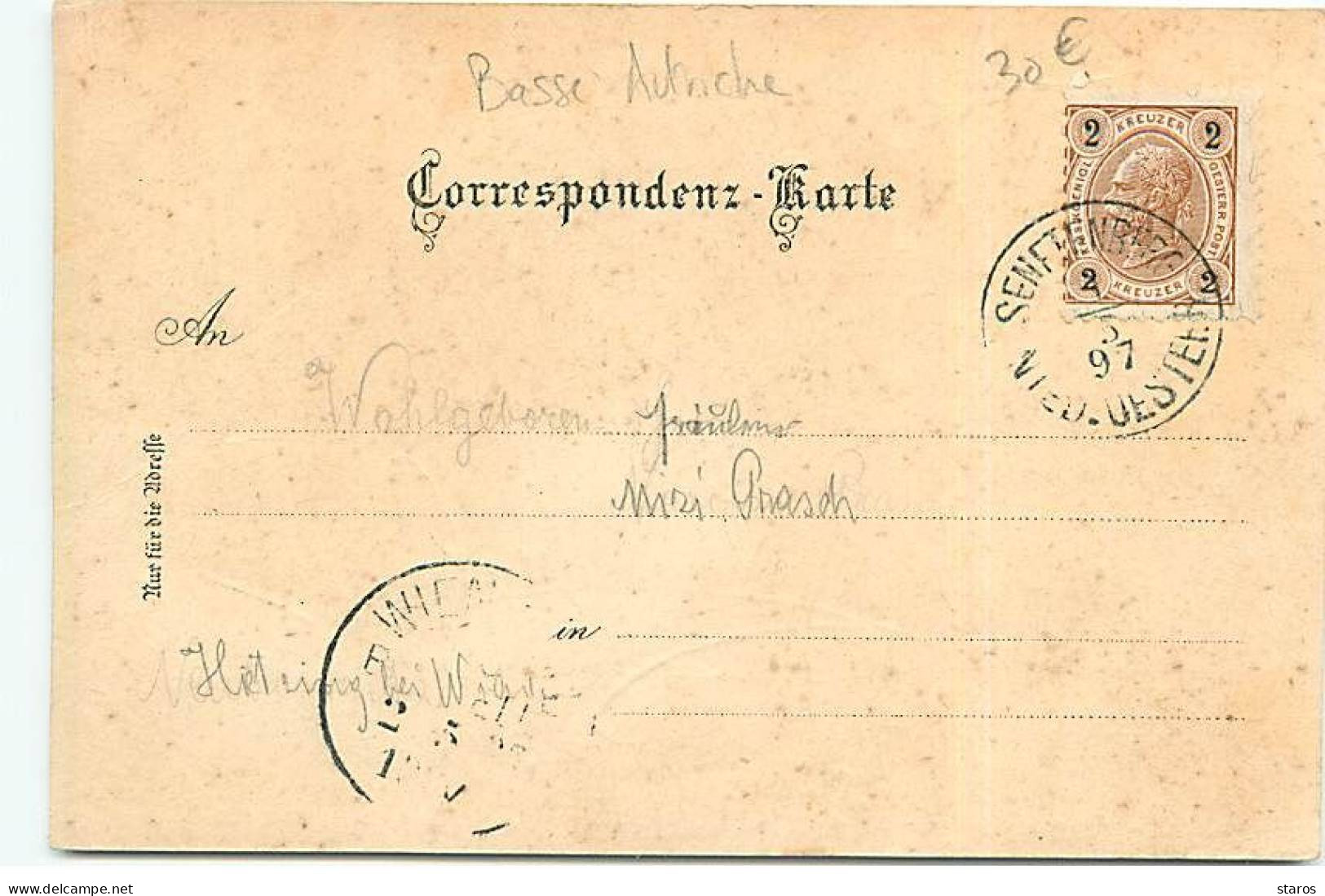 Autriche - Gruss Von Der KONIGSALM Im Kremstliale - Joh. Haferl's Gasthof - 1897 - Other & Unclassified