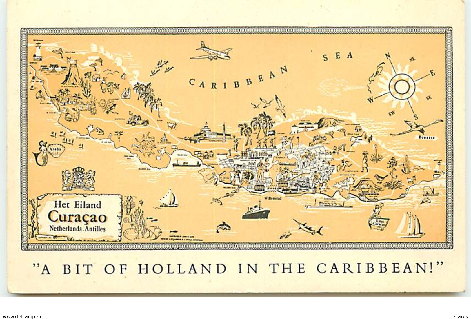 CURACAO - A Bit Of Holland In The Caribbean ! - Carte Géographique - Curaçao