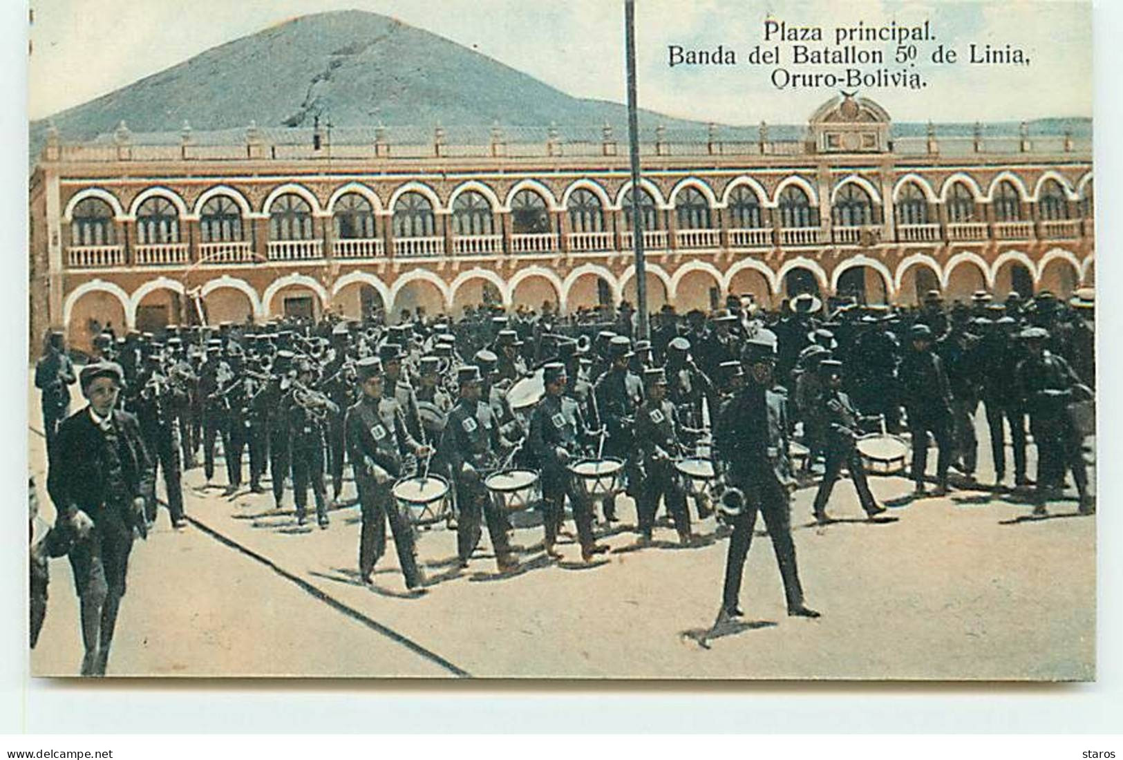 Bolivie - ORURO - Plaza Principal - Banda Del Batallon 50 De Linia - Fanfare - Bolivien