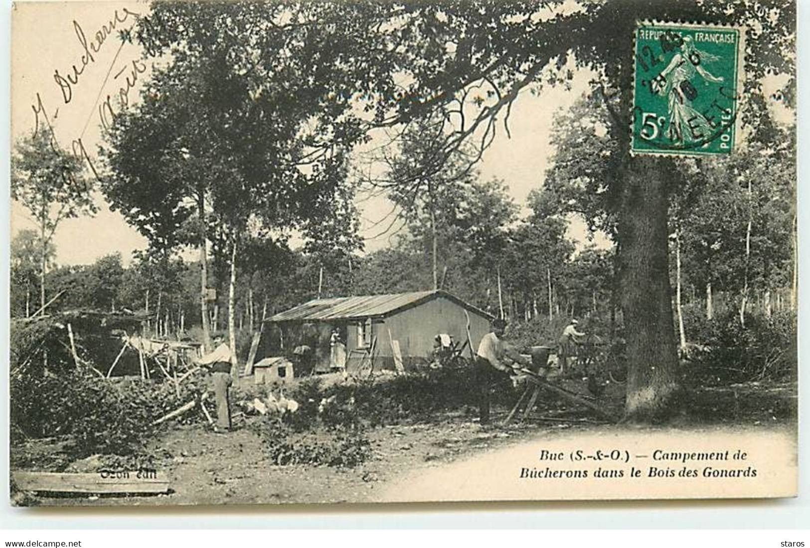 BUC - Campement De Bûcherons Dans Le Bois Des Gonards - Buc