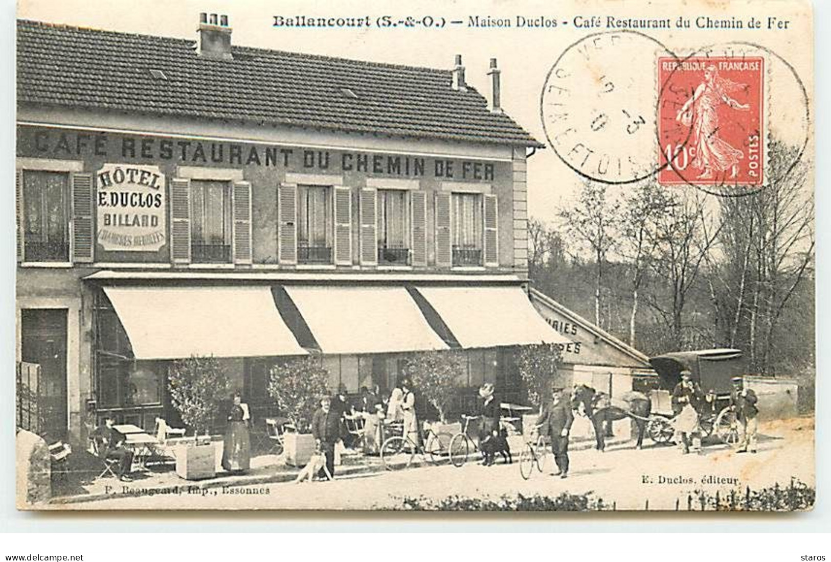 BALLANCOURT - Maison Duclos - Café Restaurant Du Chemin De Fer - Ballancourt Sur Essonne