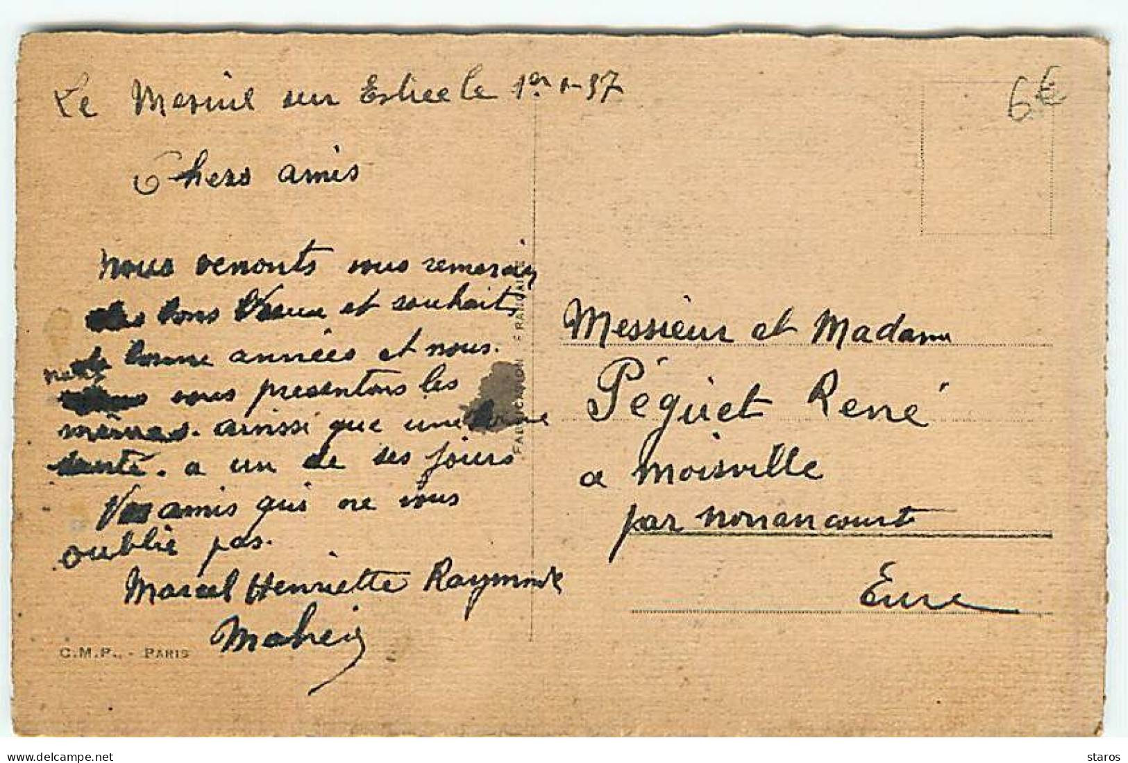 Nouvel An - Bonne Année - N'est-ce Pas Chéri, Qu'une Femme Doit Toujours Suivre Son Mari - Chats Habillés Sur Une Moto - Neujahr