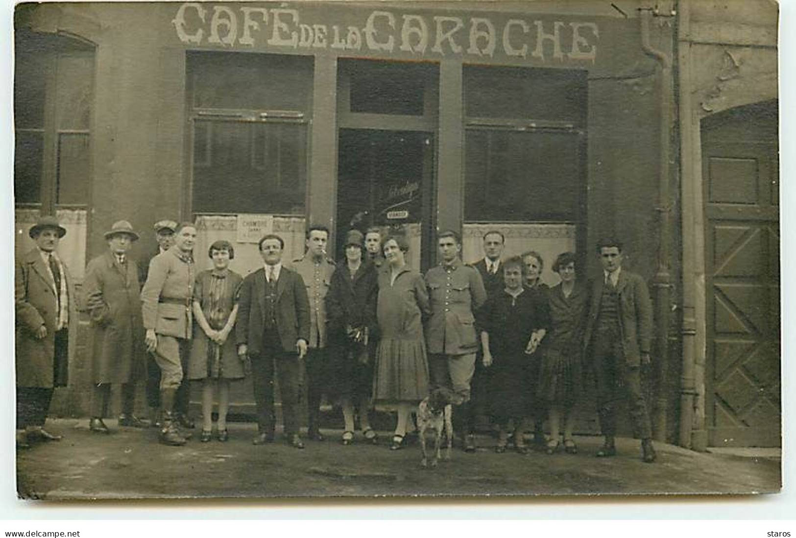 Carte Photo - Café De La Carache - Lunéville ? - Cafés