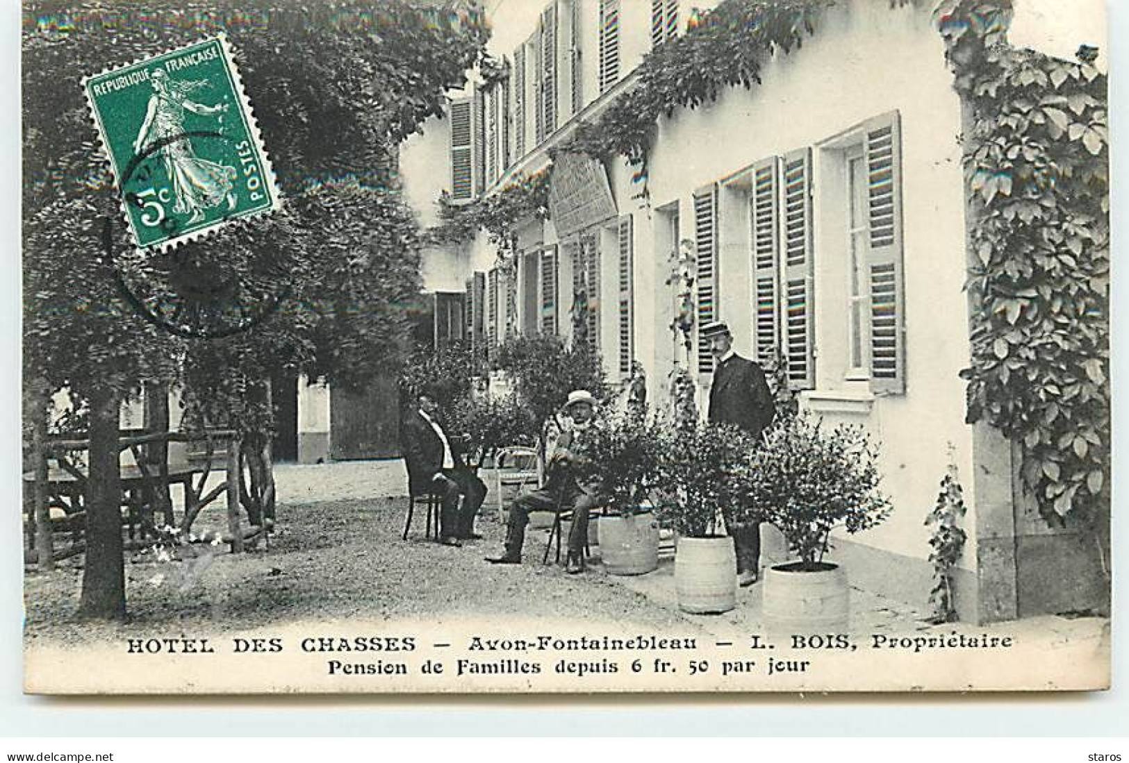 AVON-FONTAINEBLEAU - Hôtel Des Chasses - L. Bois, Propriétaire - Pension De Familles Depuis 6 Fr. 50 Par Jour - Avon