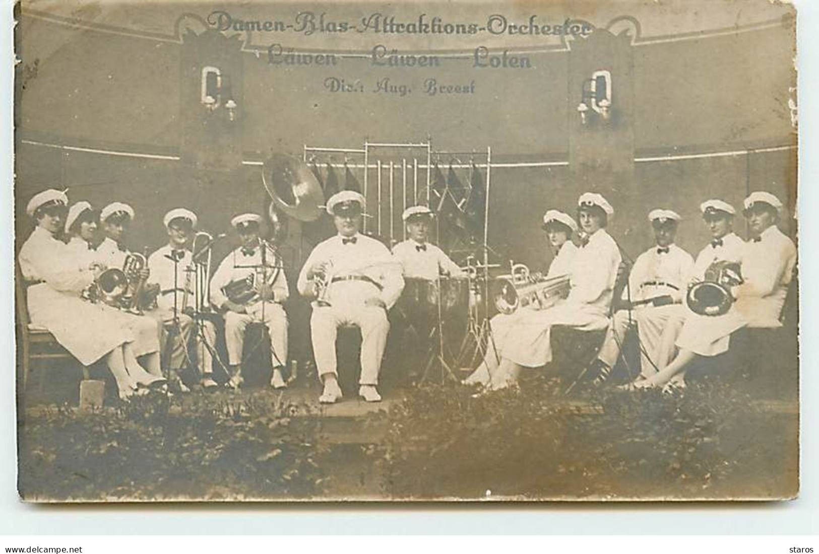 Carte Photo - Spectacle - Orchestre Damen-Blas-Attraktions - Music And Musicians