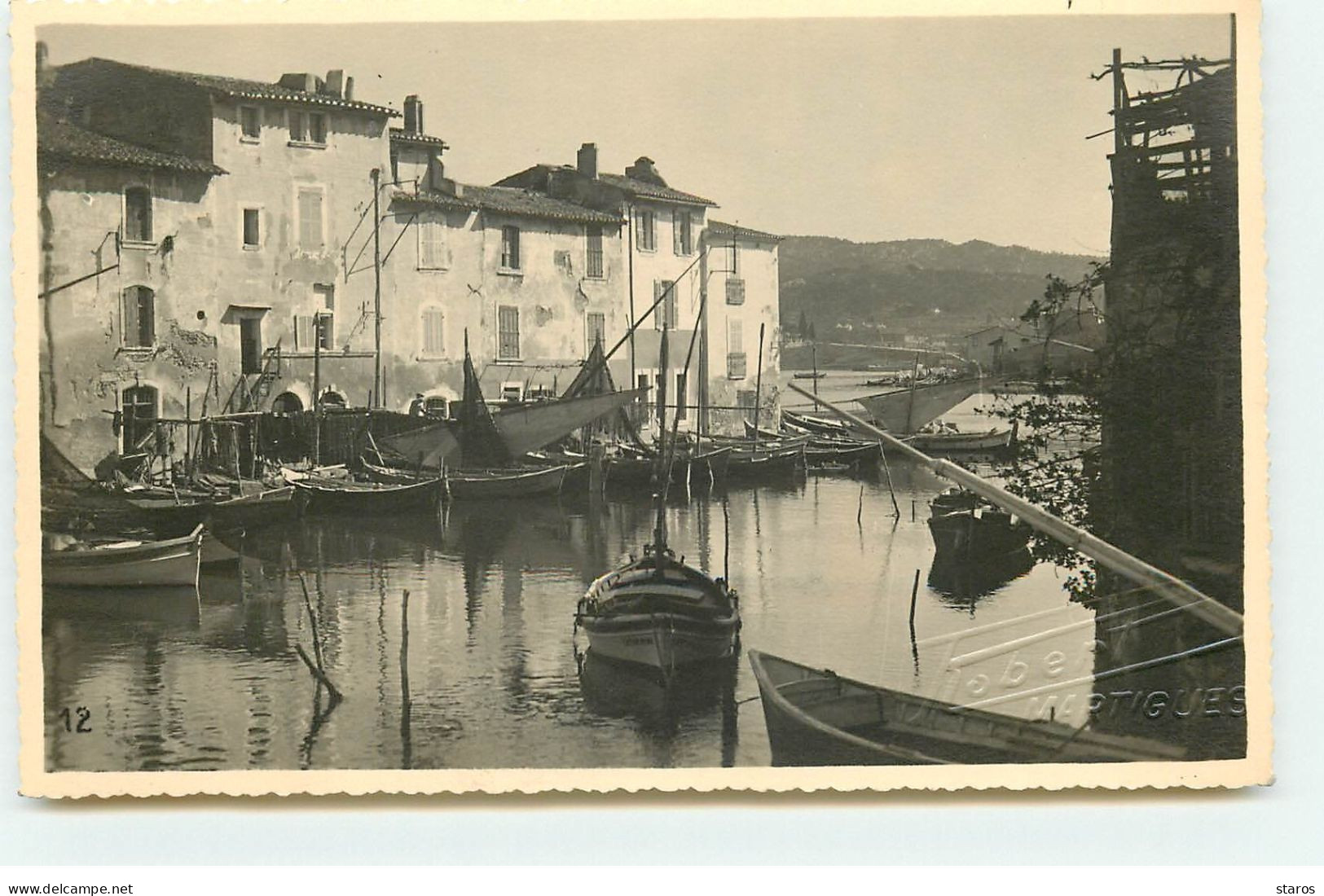 Carte Photo Robert - MARTIGUES - Barques Et Maison Du Port - Martigues