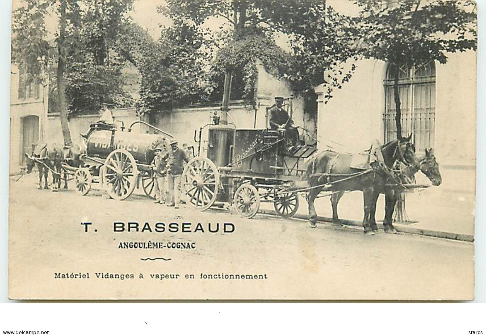 ANGOULEME - COGNAC - T. Brasseaud - Matériel Vidanges à Vapeur En Fonctionnement - Angouleme