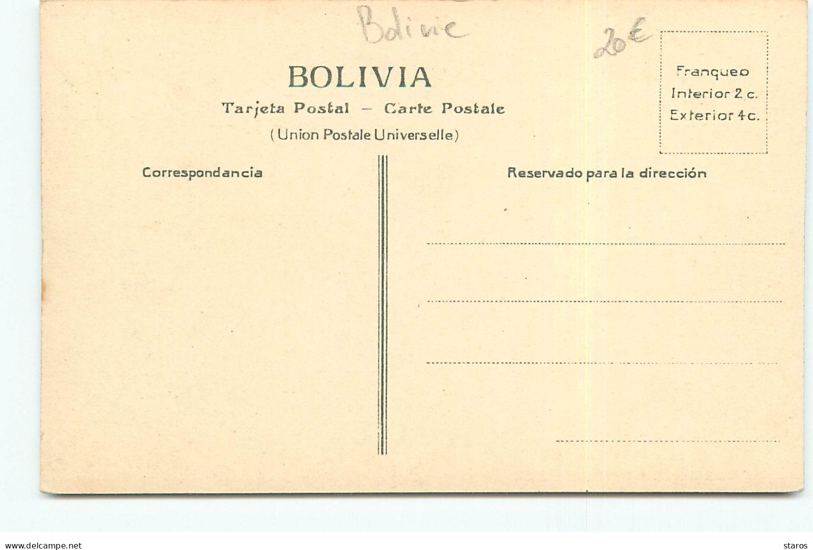 BOLIVIE - POTOSI - Andarivel De Los Srs Soux Y Hernandez - Bolivien