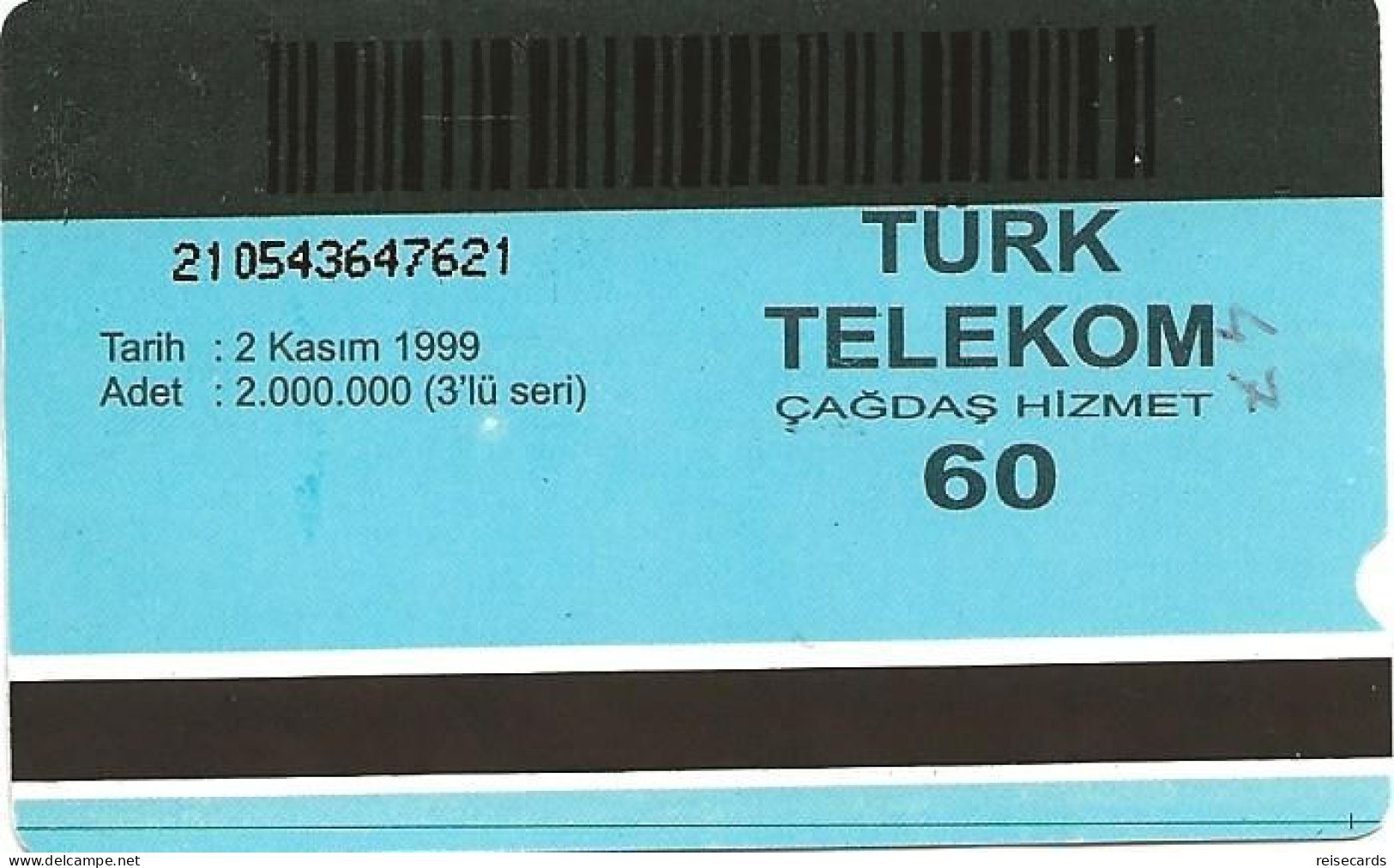 Türkiye: Türk Telecom - 1999 La Rochefoucauld - Turquie