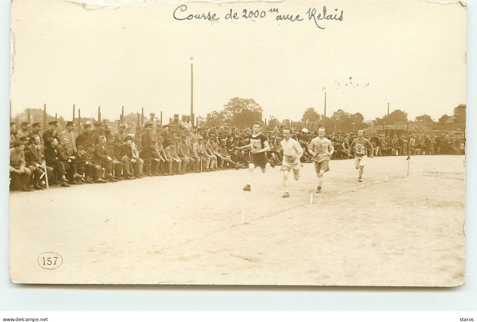 Carte Photo - Guerre 14-18 - Camp De Munster - Course De 2000m Avec Relais - War 1914-18