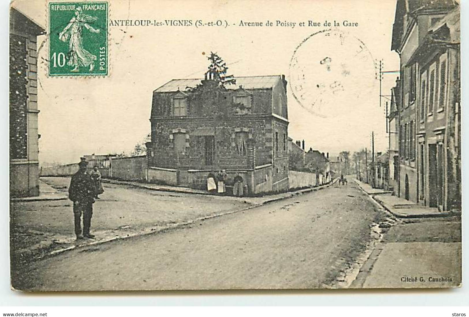 CHANTELOUP LES VIGNES - Avenue De Poissy Et Rue De La Gare - Chanteloup Les Vignes