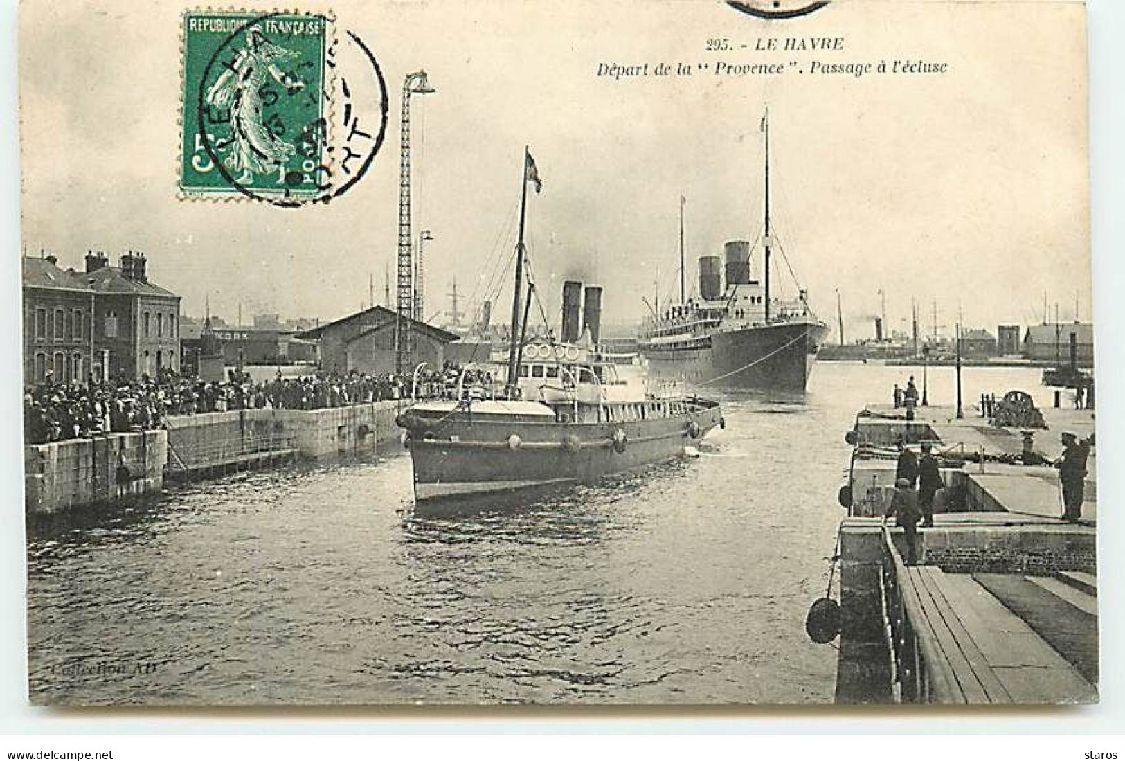 LE HAVRE - Port - Départ De La "Provence", Passage à L'écluse - Paquebot - Haven