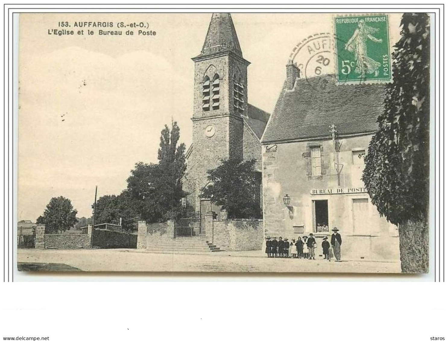 AUFFARGIS L'Eglise Et Le Bureau De Poste - Auffargis