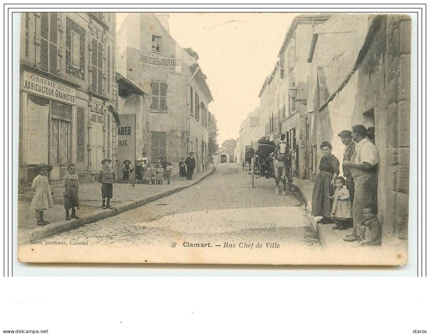 CLAMART Rue Chef De Ville Grossin Jeune Agriculteur Grainetier à Gauche - Clamart