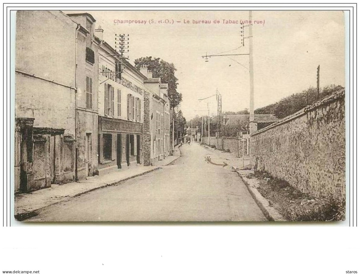 CHAMPROSAY Le Bureau De Tabac (une Rue) Hôtel De La Descente De L'Ermitage - Altri & Non Classificati