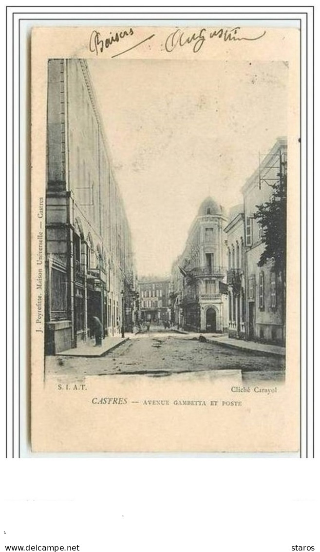 CASTRES Avenue Gambetta Et Poste - Castres