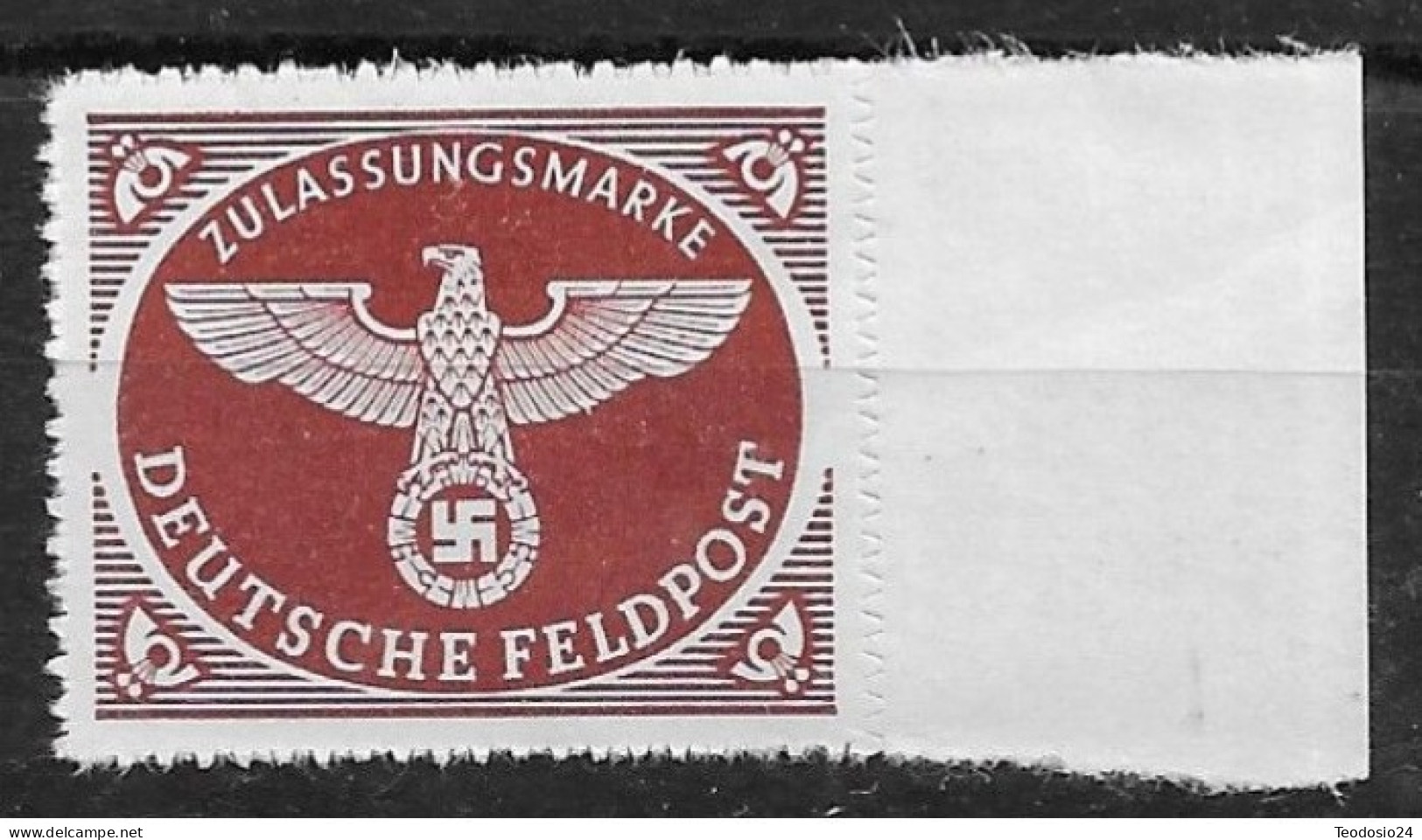 Deutsches Reich 1942- Feldpost-Zulassungsmarke ** - Feldpost 2e Guerre Mondiale