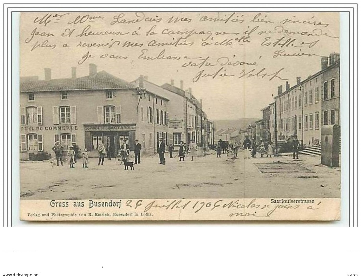 Gruss Aus BUSENDORF (BOUZONVILLE) Saarlouiserstrasse (vendu En L&amp Acute état) - Sonstige & Ohne Zuordnung
