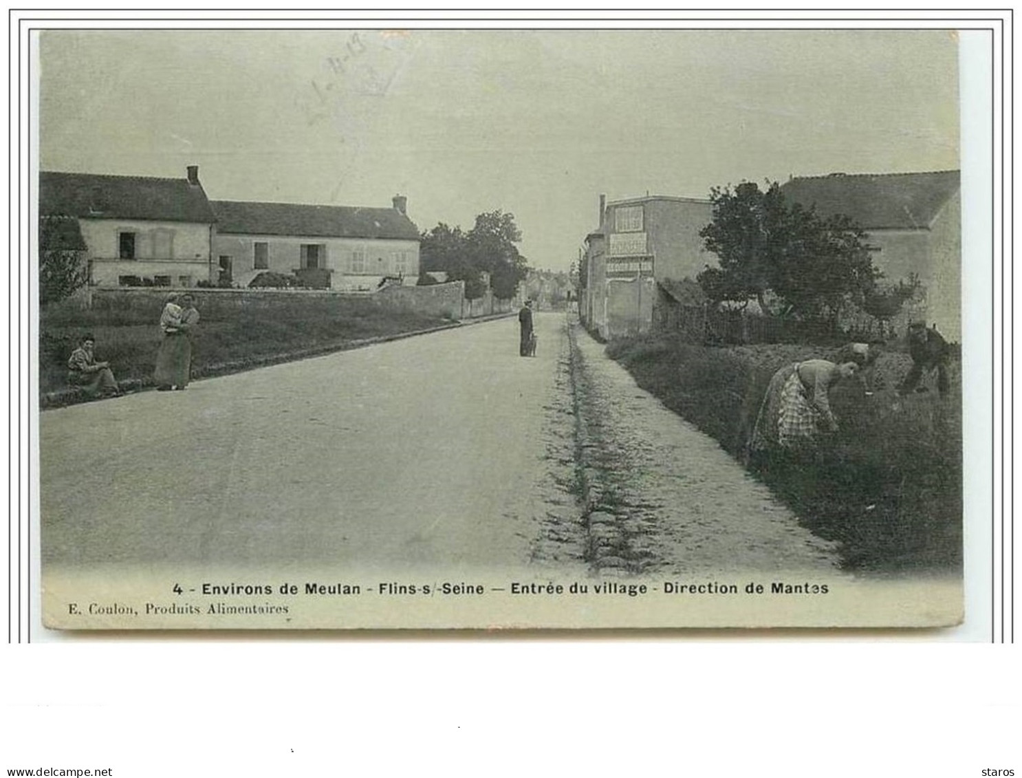 Environs De Meulan FLINS-SUR-SEINE Entrée Du Village Direction De Mantes - Flins Sur Seine