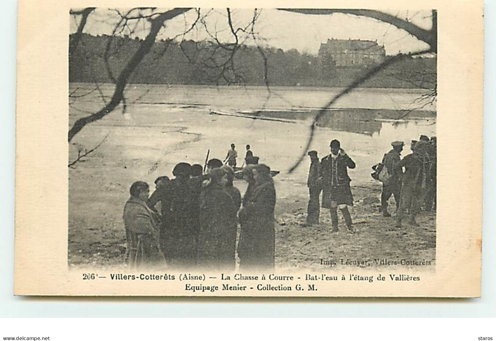 VILLERS-COTTERETS - La Chasse à Courre - Bat-l'eau à L'étang De Vallières - Equipage Menier - Villers Cotterets