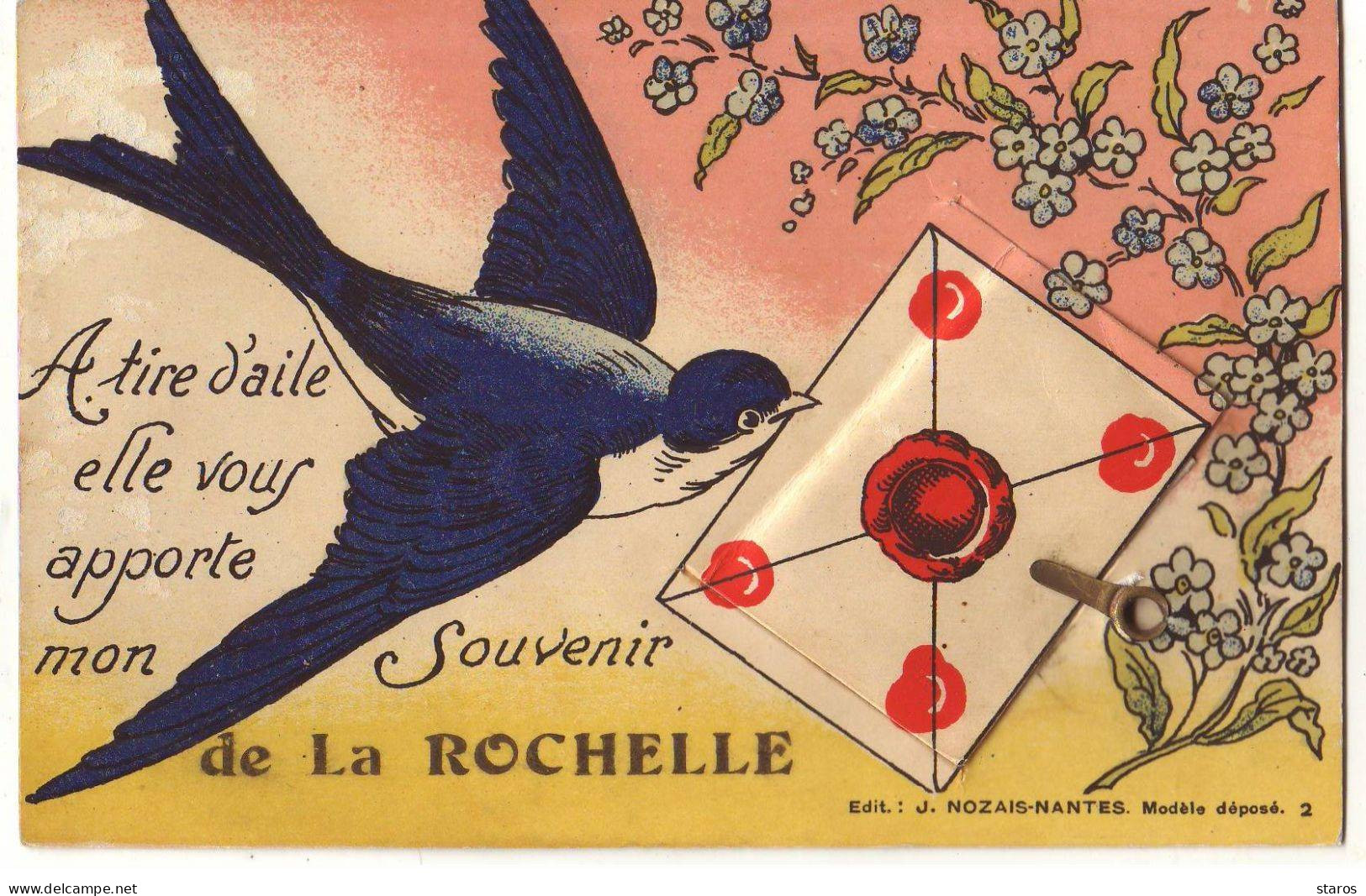 Carte Système - A Tire D'aile Elle Vous Apporte Mon Souvenir De LA ROCHELLE - Hirondelle - La Rochelle