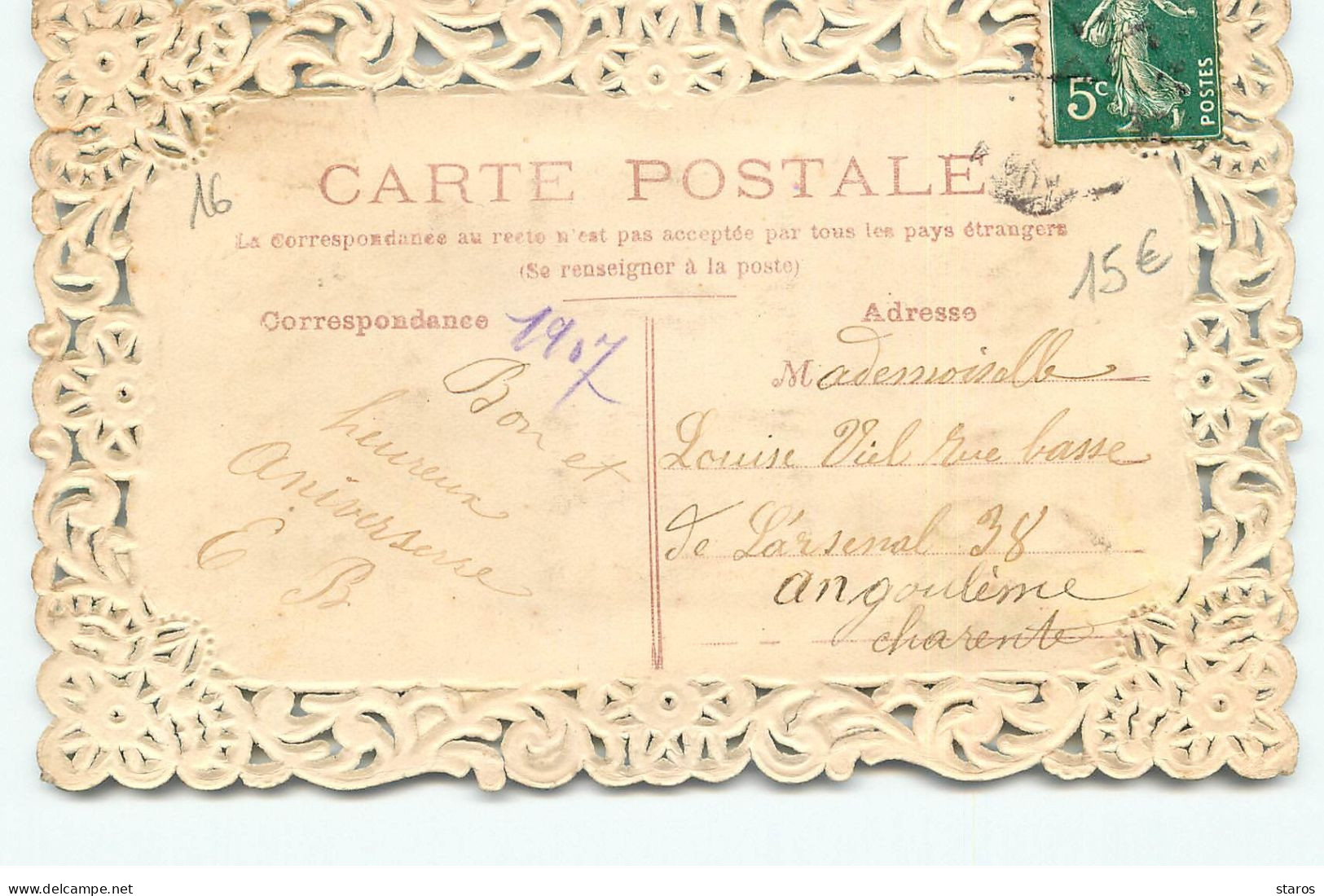 Carte Dentelée - Souvenir De CHALAIS - Andere & Zonder Classificatie