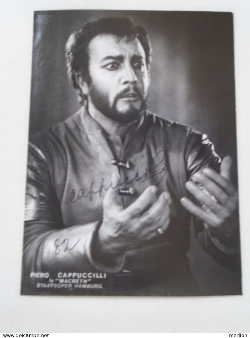 D203360  Signature -Autograph  - Piero Cappuccilli  Italian Opera Singer - Baritone - Verdi  1981 - Chanteurs & Musiciens