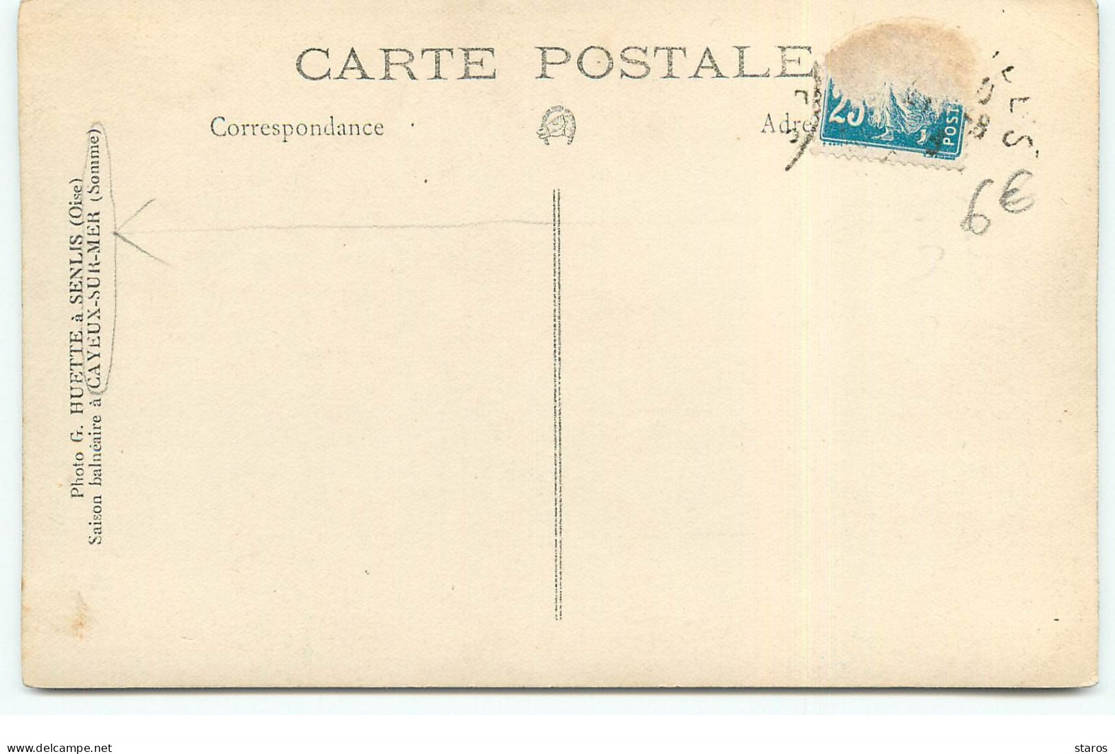 Carte Photo A Localiser - G. Huette - SENLIS Et CAYEUX SUR MER - Chien - Zu Identifizieren