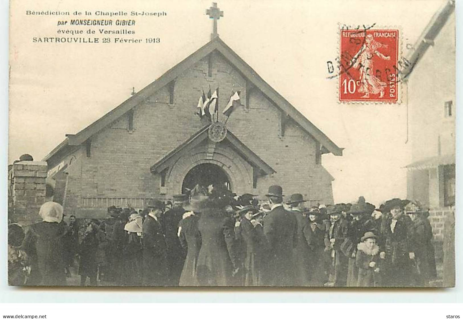 SARTROUVILLE - Bénédiction De La Chapelle St-Joseph Par Monseigneur Gibier, évêque De Versailles - Sartrouville