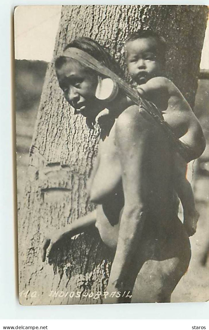 BRESIL - Indios Do Brasil - Femme Portant Un Bébé Sur Le Dos - Other