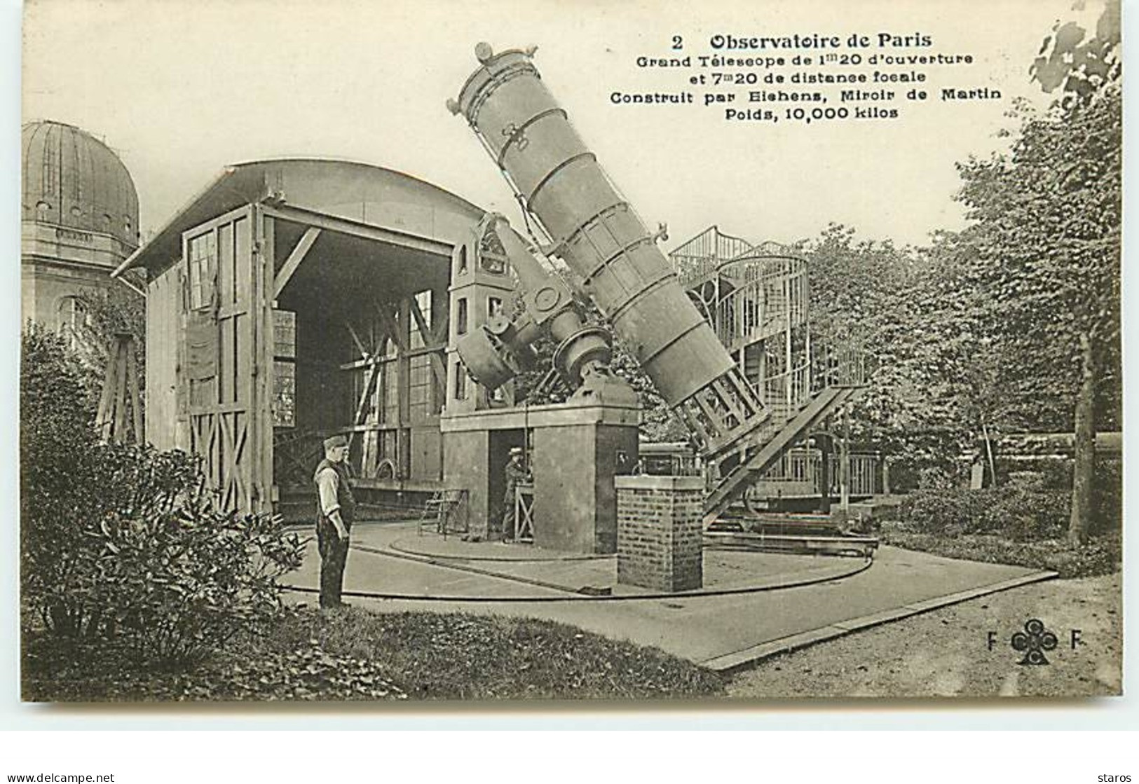 Observatoire De Paris N°2 - Fleury - Grand Téléscope De 1m20 D'ouverture Et 7m20 De Distance Focale - Astronomie