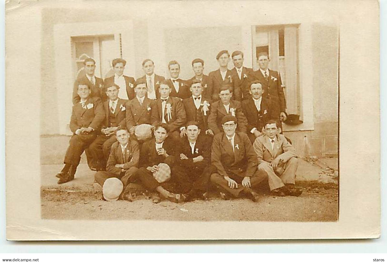 Carte Photo à Localiser - Groupe De Conscrits - Zu Identifizieren