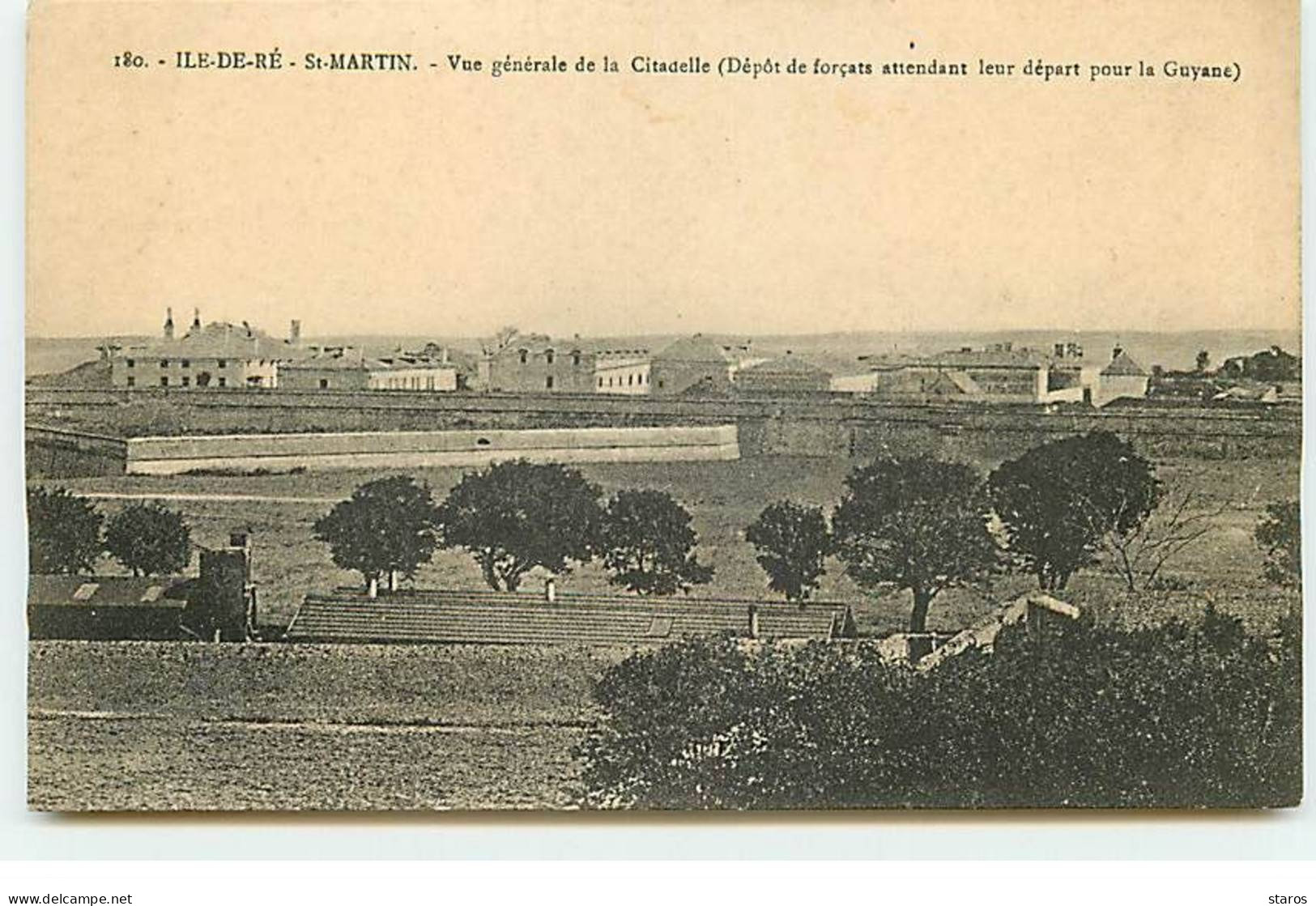 ILE DE RE - SAINT-MARTIN - Vue Générale De La Citadelle (Dépôt De Forçats Attendant Leur Départ Pour La Guyane) - Ile De Ré