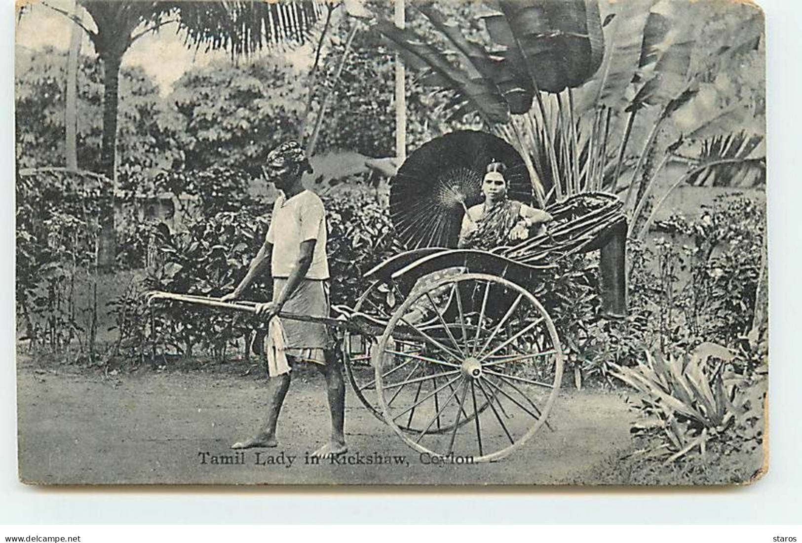 Sri Lanka, Ceylon - Tamil Lady In Rickshaw - Sri Lanka (Ceylon)