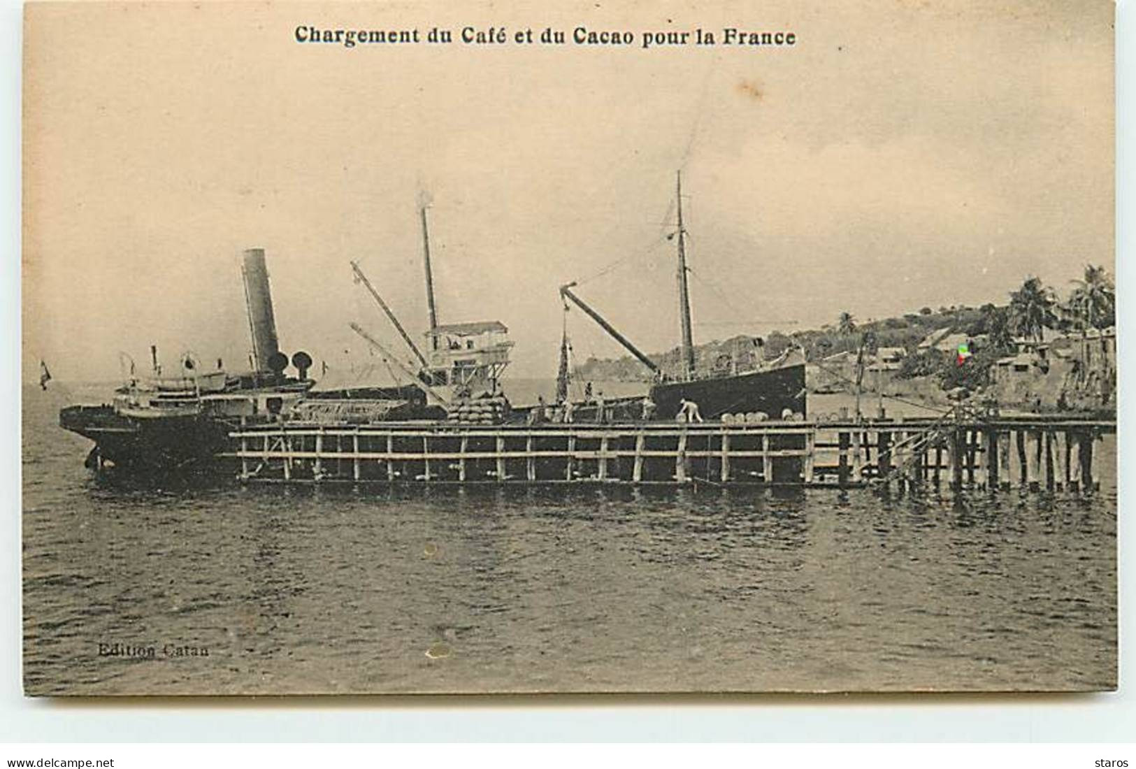 Guadeloupe - BASSE-TERRE - Chargement Du Café Et Du Cacao Pour La France - Basse Terre