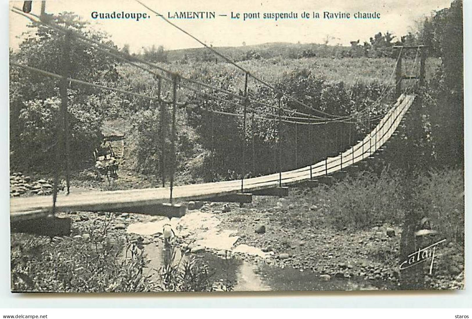 Guadeloupe - LAMENTIN - Le Pont Suspendu De La Ravine Chaude - Autres & Non Classés