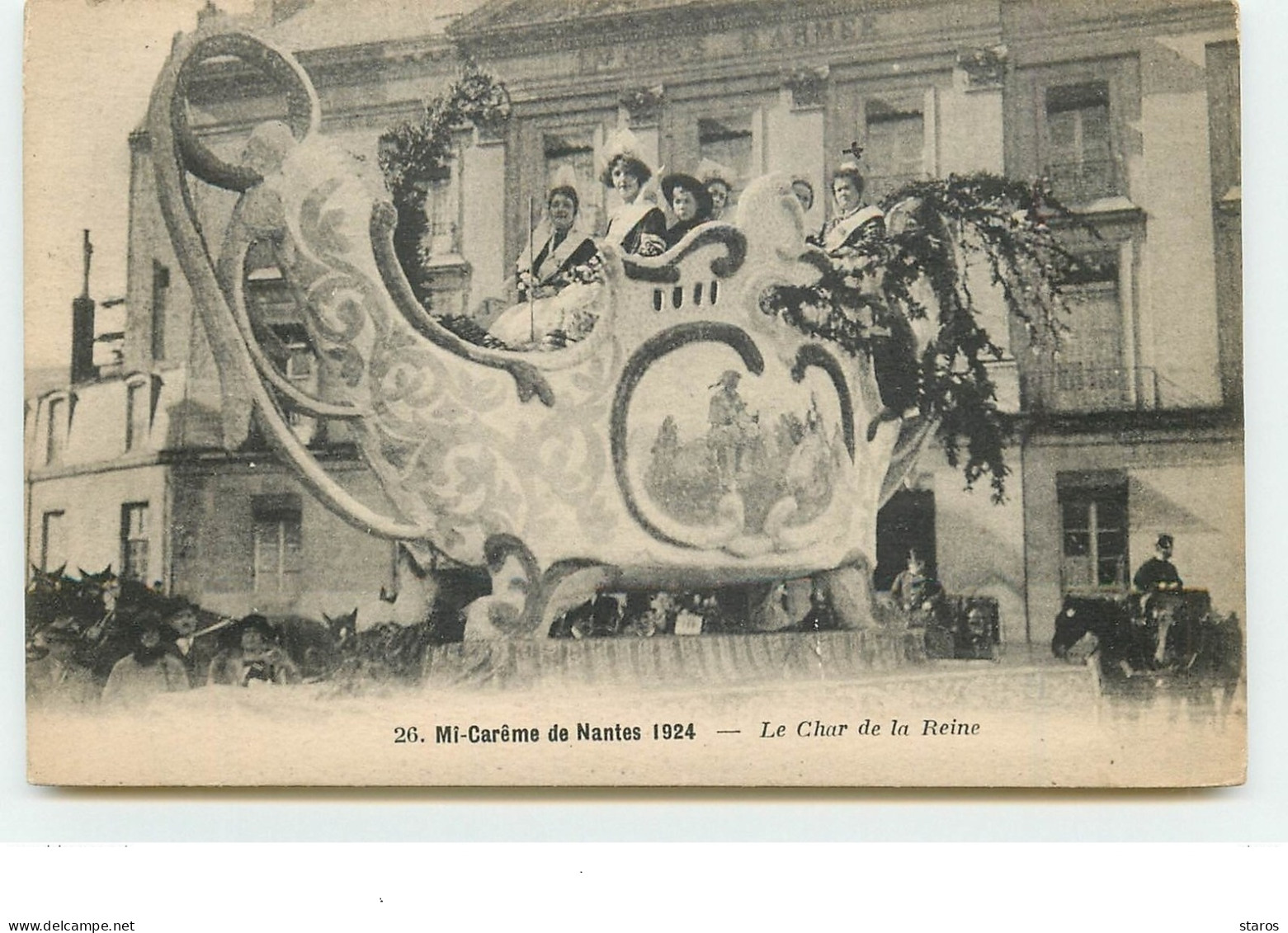 MI-Carême De NANTES 1924 - Le Char De La Reine - 26 - Nantes