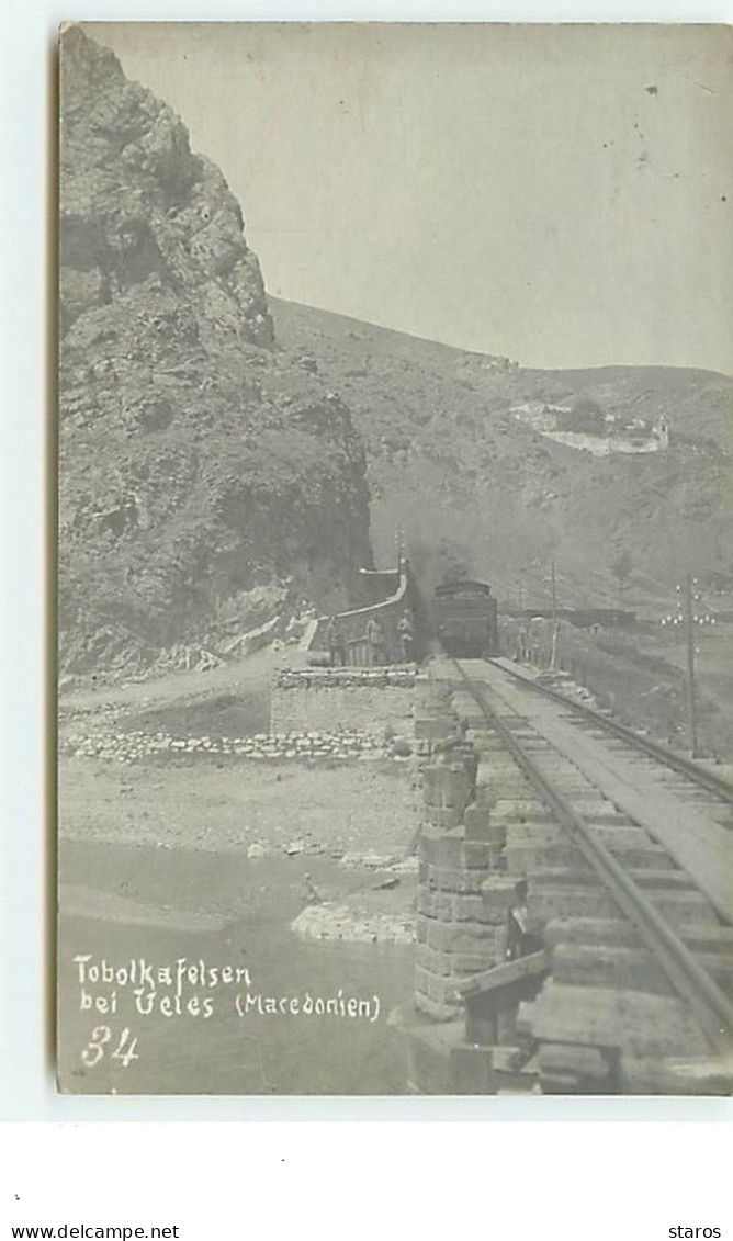 MACEDOINE - Tobolkafelsen Bei Veles - Train - Macédoine Du Nord