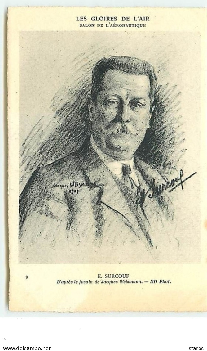 Les Gloires De L'Air - Salon De L'Aéronautique - E. Surcouf - D'après Le Fusain De Jacques Weismann - Airmen, Fliers