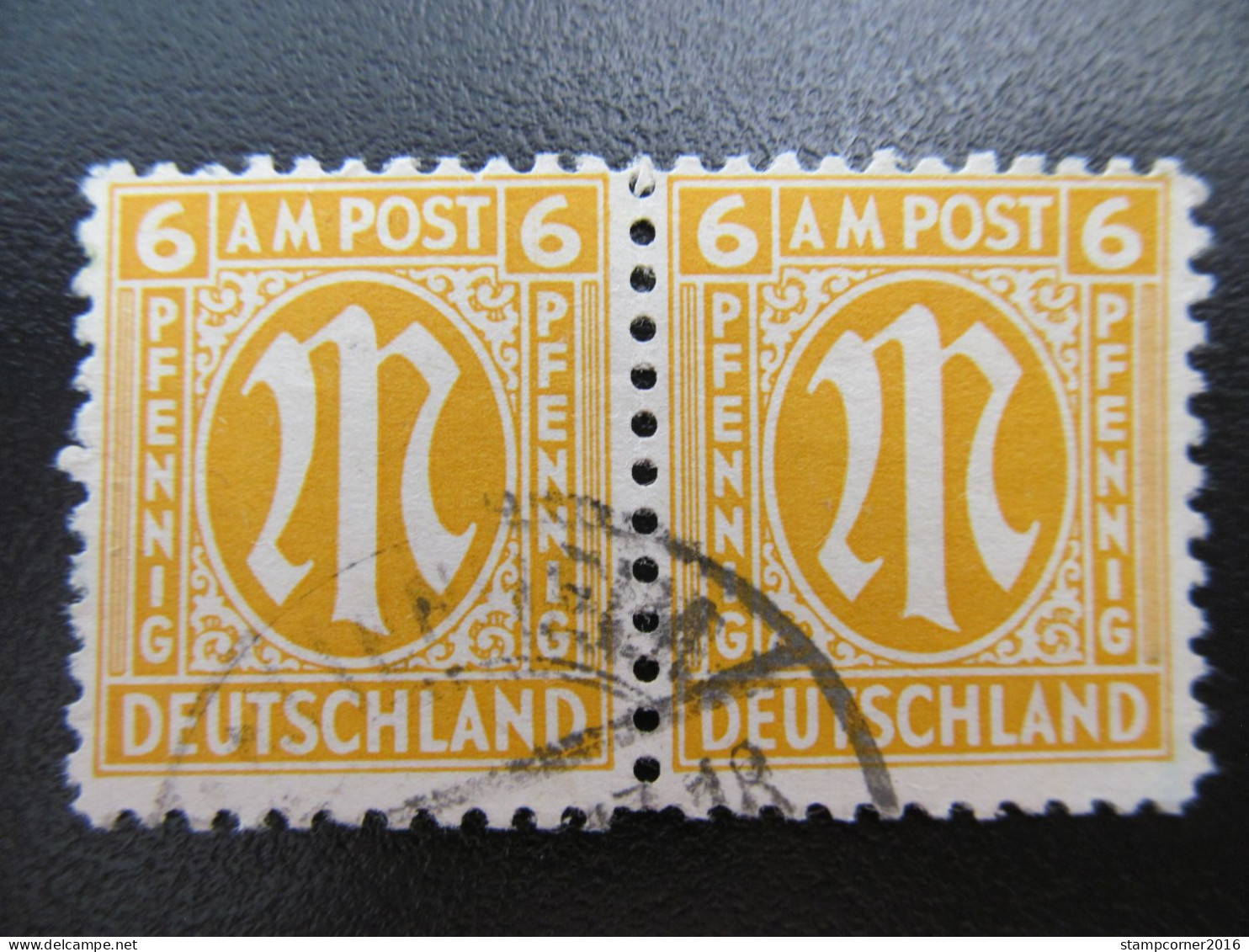 Bizone Nr. 4x, 1945, Paar, Gestempelt, BPP Geprüft, Mi 26€  *DEK140* - Gebraucht