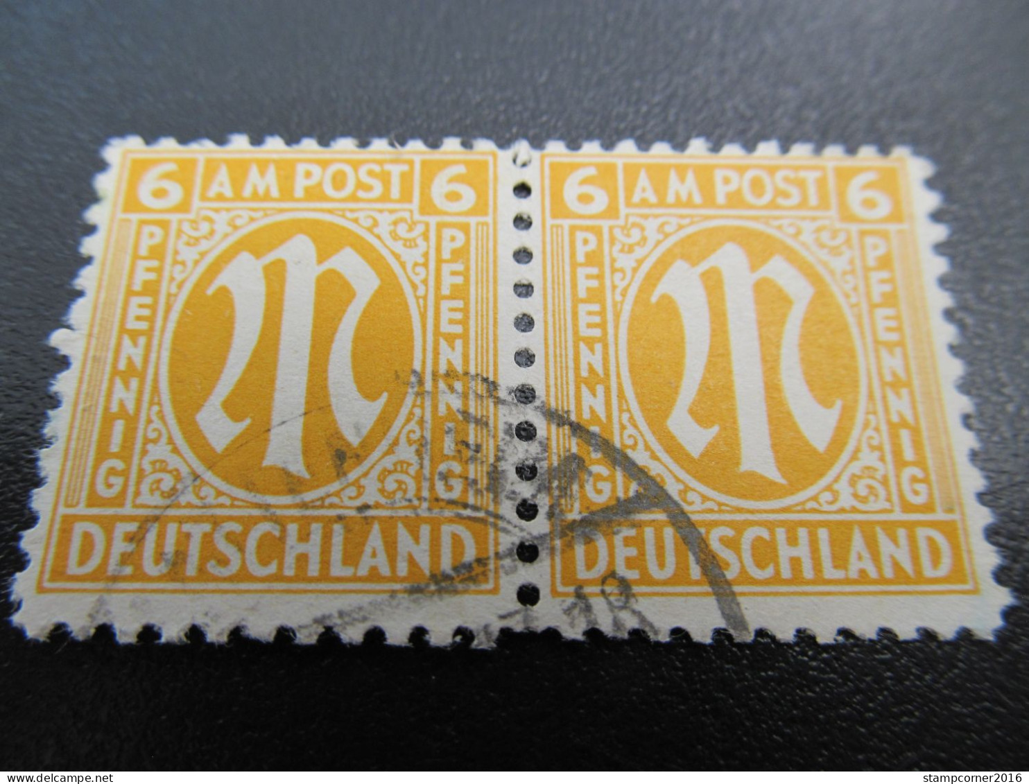 Bizone Nr. 4x, 1945, Paar, Gestempelt, BPP Geprüft, Mi 26€  *DEK140* - Oblitérés